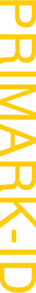 Any yellow letters standing vertically is the word Primark ID in helvetica font